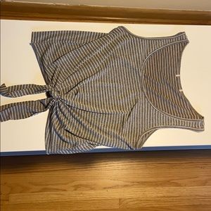 Grey tied tank top